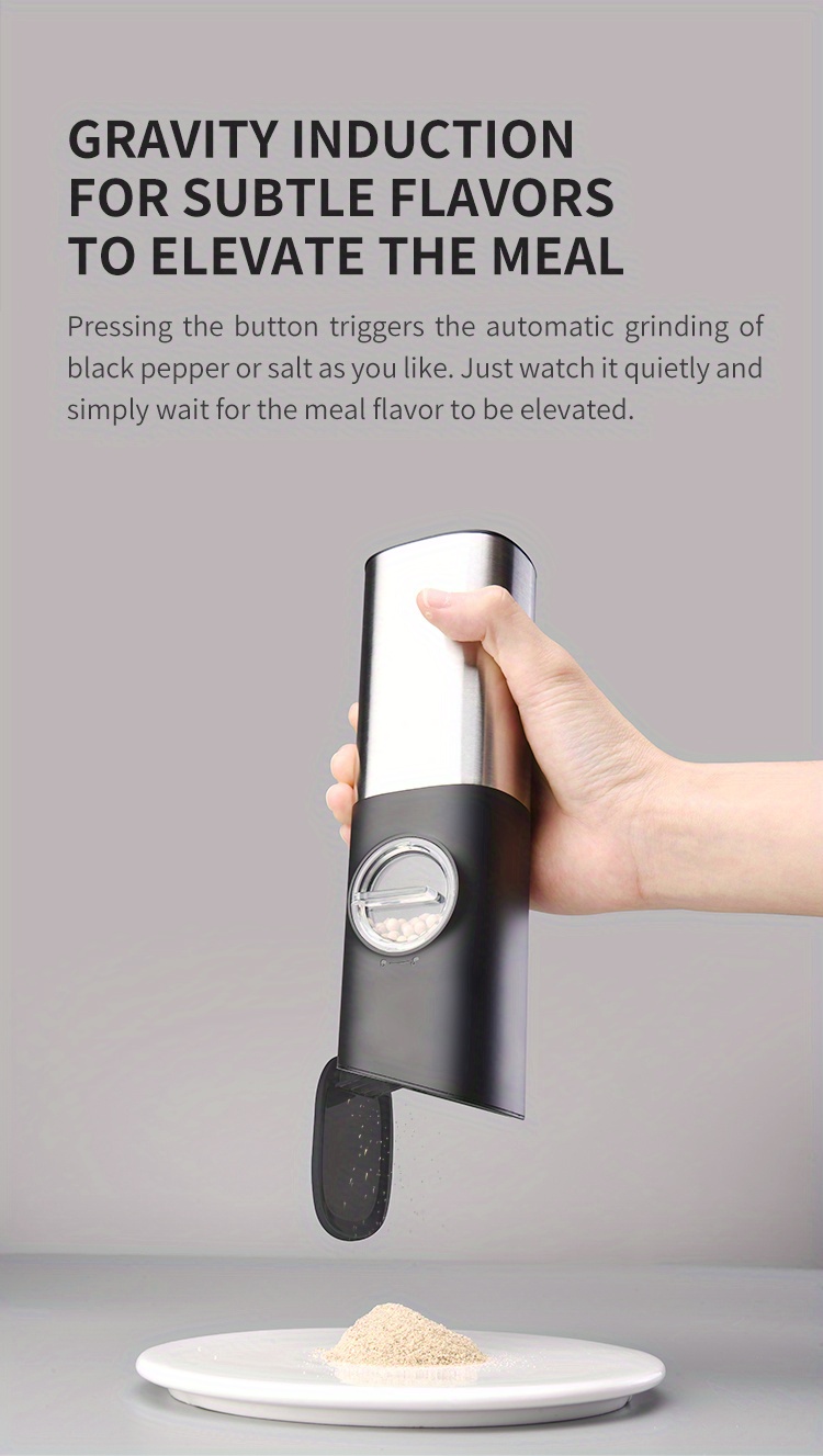 UNBRANDED USB RECHARGEABLE gravity salt & pepper grinders