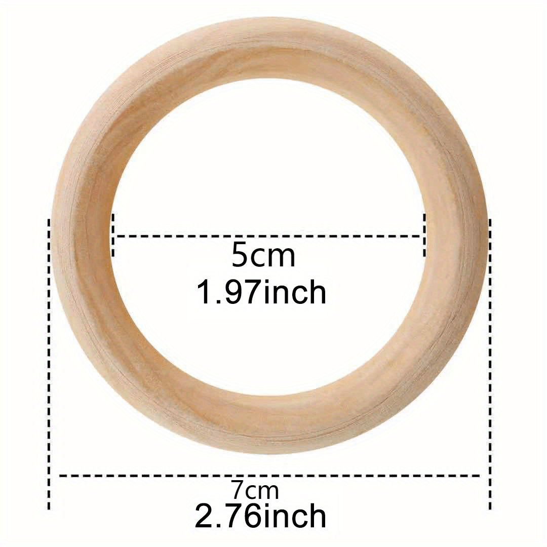 Wooden Rings For Crafts Macrame Rings For Diy Making Party