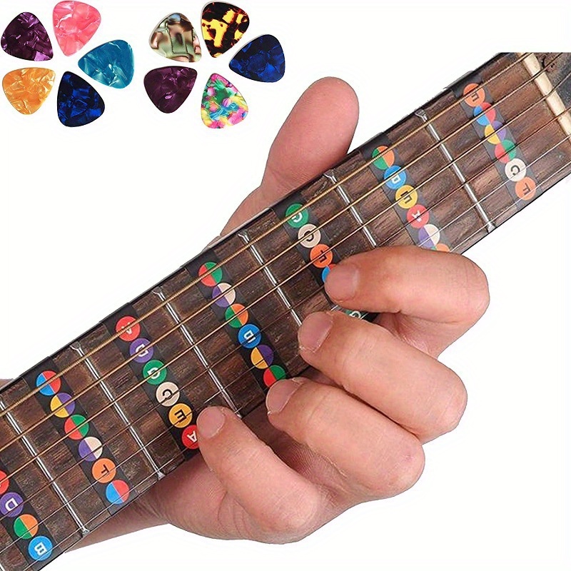 Guitar Scale Sticker Electric Guitar Beginner Fingerboard Temu