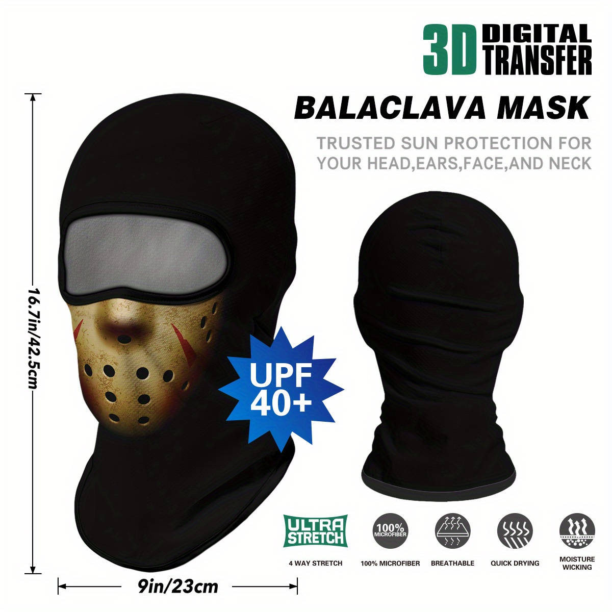Calavera pasamontañas fantasmas calavera máscara facial completa para  fiesta de disfraces Halloween al aire libre