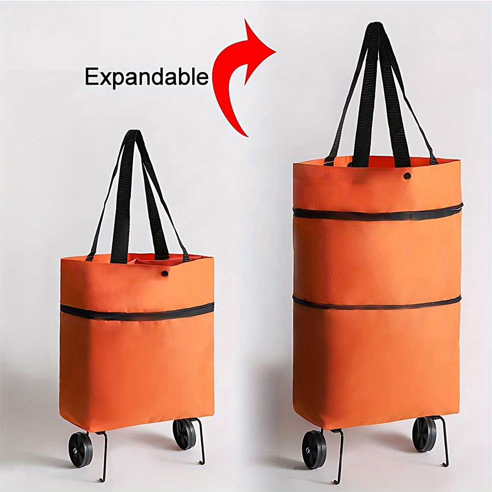 Bolsa Compras Reutilizable Ruedas, Bolsa Compras Plegable Gran Capacidad,  Bolsa Almacenamiento Equipaje Multifuncional, Carrito Compra, 1 Ud. -  Deporte Aire Libre - Temu Mexico