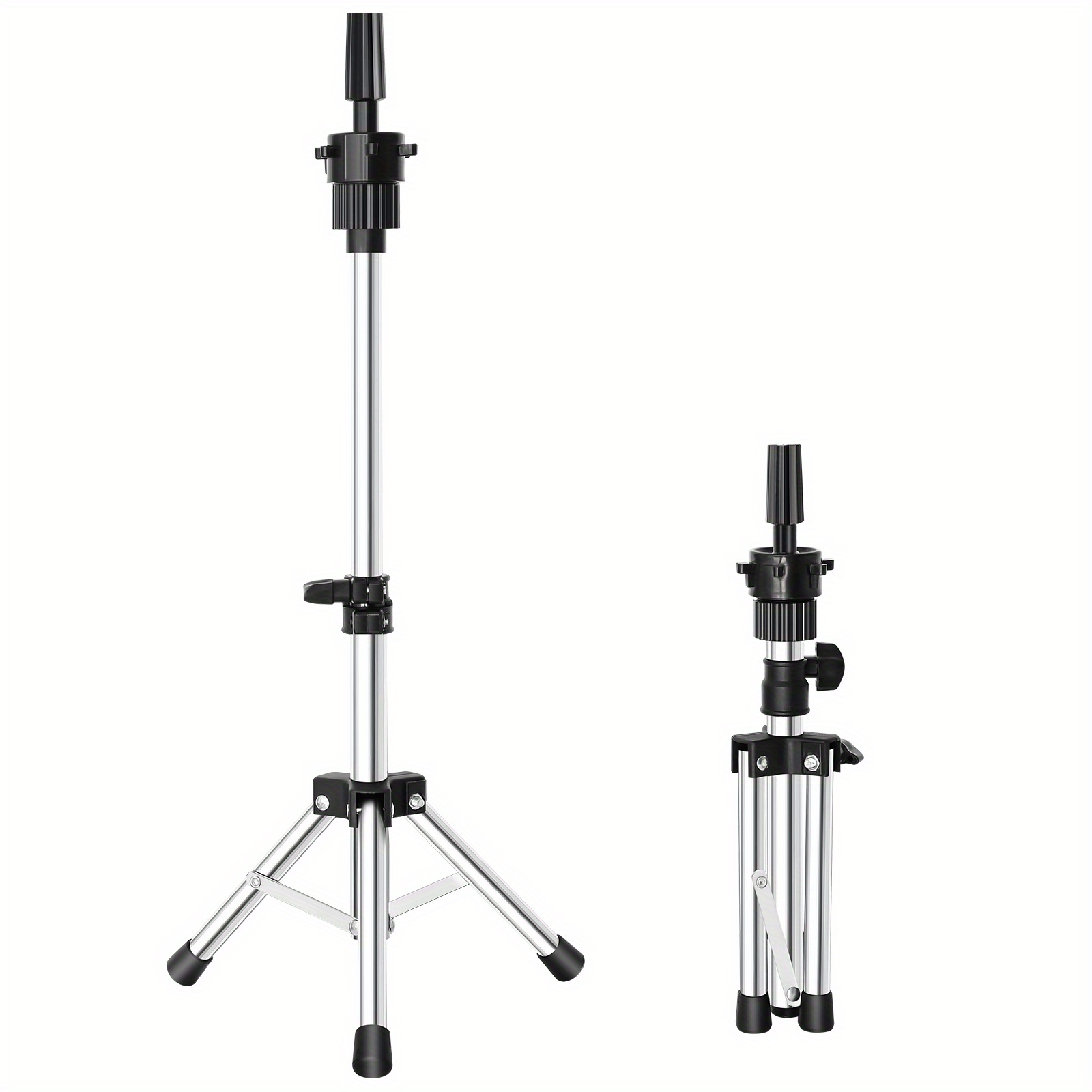 Tripod Mini Mannequin Head Stand, Wig Stand Tripod Adjustable (36.83-55.37  Cm) For Mannequin Heads Training Heads And Canvas Block Head