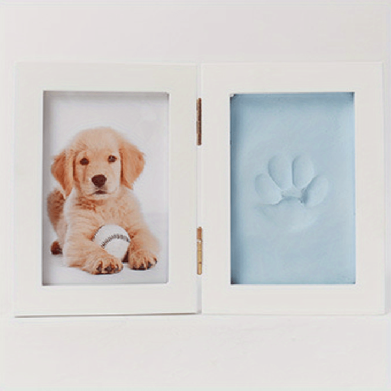 Kit d'Encre d'Impression de Patte d'Animal Familier Bricolage Cadre Photo  en Bois Cadre Photo Chien Patte de Chien 