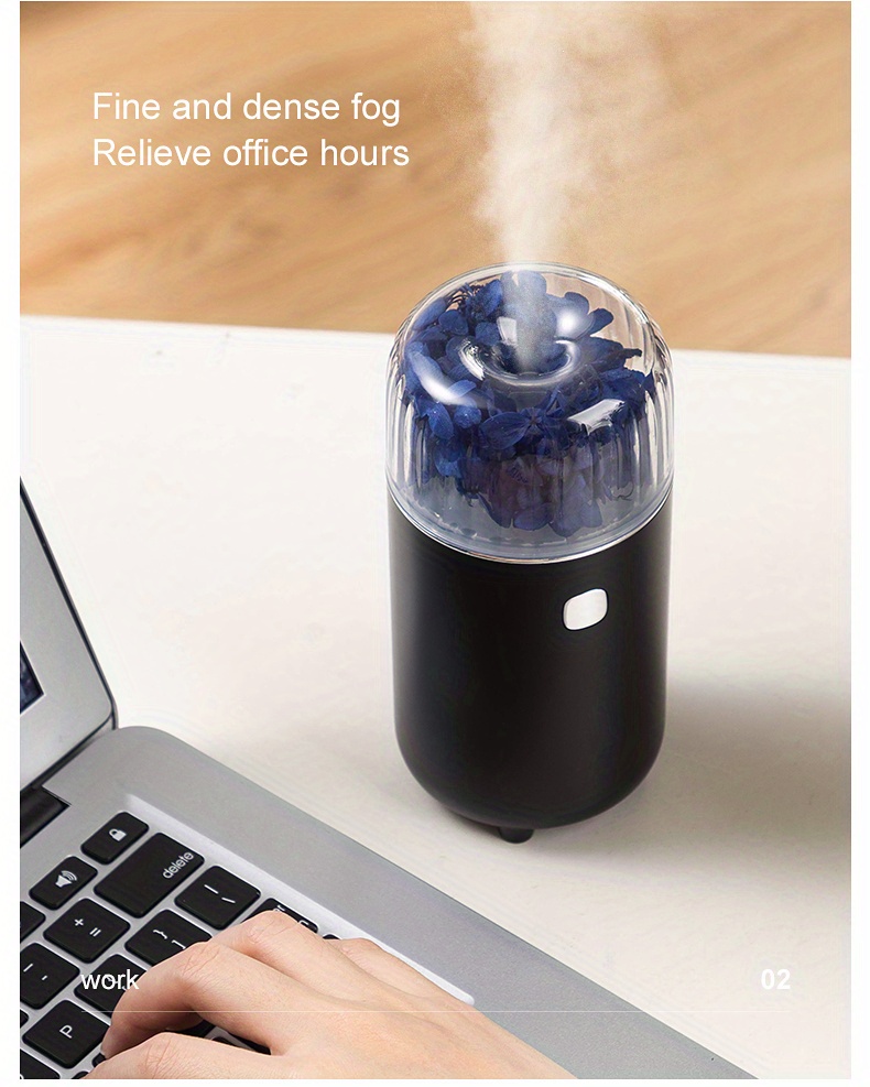 1pc mini air humidifier cool mist humidifier with colorful led light for home office bedroom living room school and dorm home decor room decor details 10