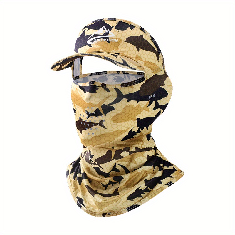 Summer Camouflage Sunscreen Face Mask Soft Cap Breathable