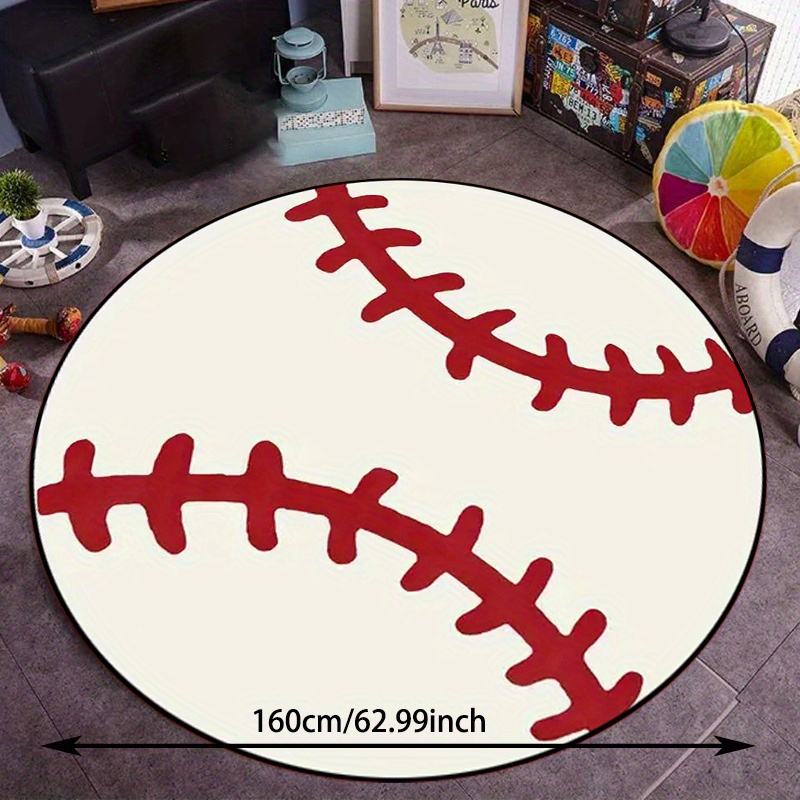 Soft Round Baseball Pattern Playmat Children's Bedroom Climbing Mat