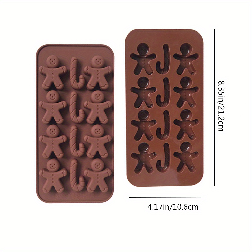 6pcs, Christmas Silicone Chocolate Candy Molds, Christmas Tree, Snowman  Gingerbread Man Mold Silicon Molds For Chocolate Jelly Mini Hard Candy Cake  De