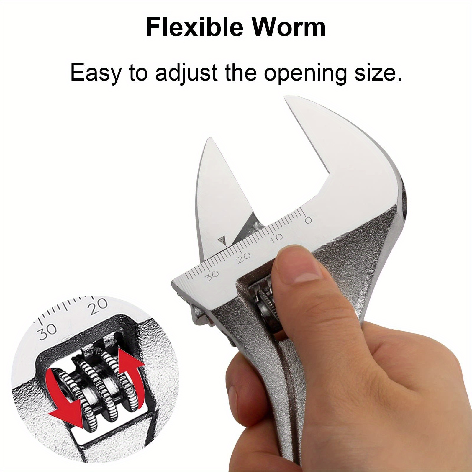 1pc Llave Ajustable Cr v 6