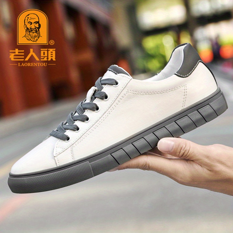 Men's Vintage Retro Style Skate Shoes With Good Grip, Breathable Lace-up  Sneakers - Temu Germany