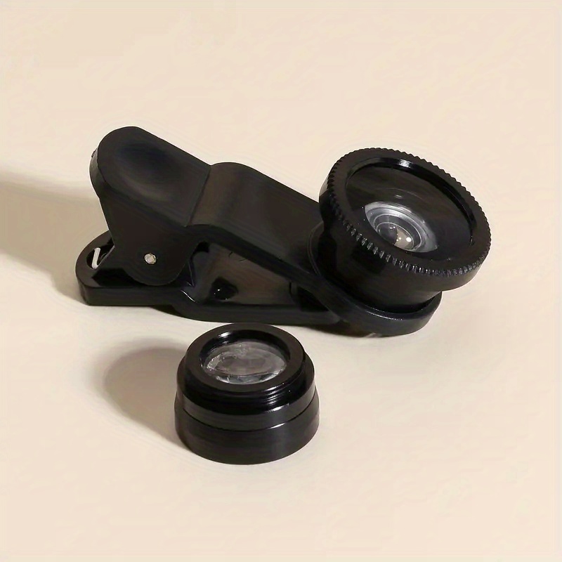 TEMU Suitable For   Mobile Phone Lens Wide-angle Macro Fish Eye Universal Clip Three-in-one Mobile Phone Accessories