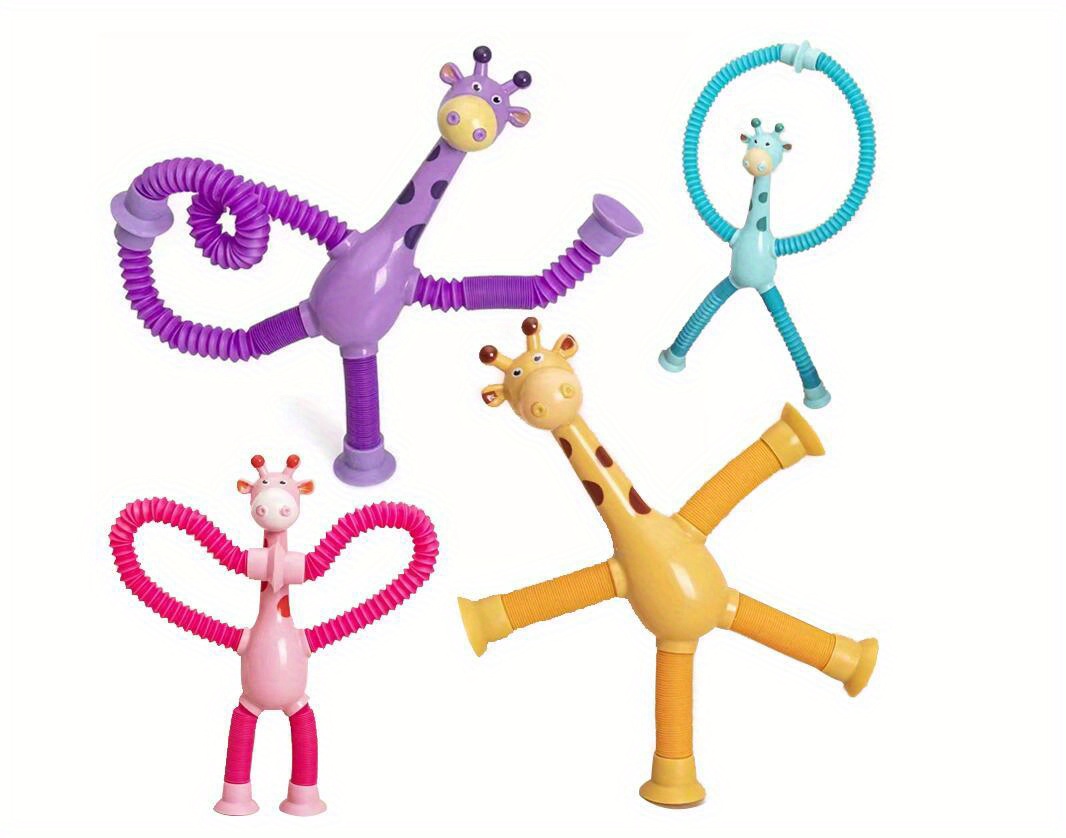 Naievear Telescopic Tube Toy Lovely Stretchable Cartoon Diy Pipe