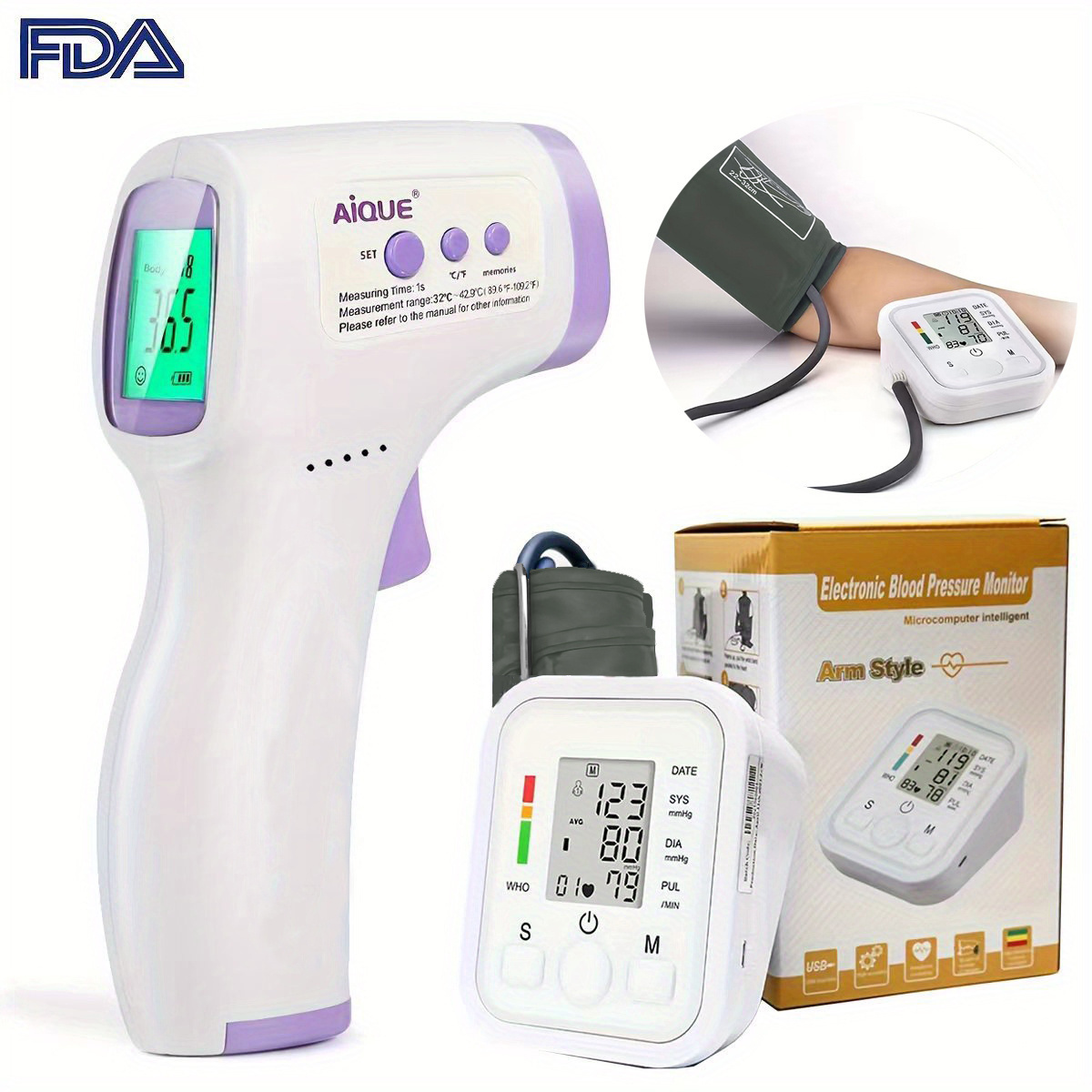 Digital Wrist Blood Pressure Monitor BP Cuff LCD Heart Rate Machine Tester