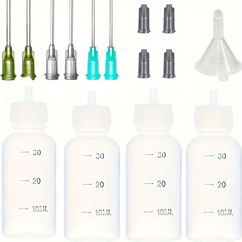  HaBeuniversal Blunt Needle Tip Applicator Bottle Set - 30ml  Squeezable Bottles