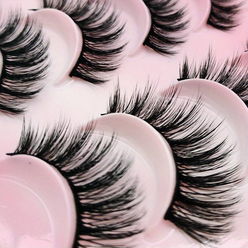 Black False Lashes 10 Or 20 Pairs 3D False Eyelashes - Mink Style ...