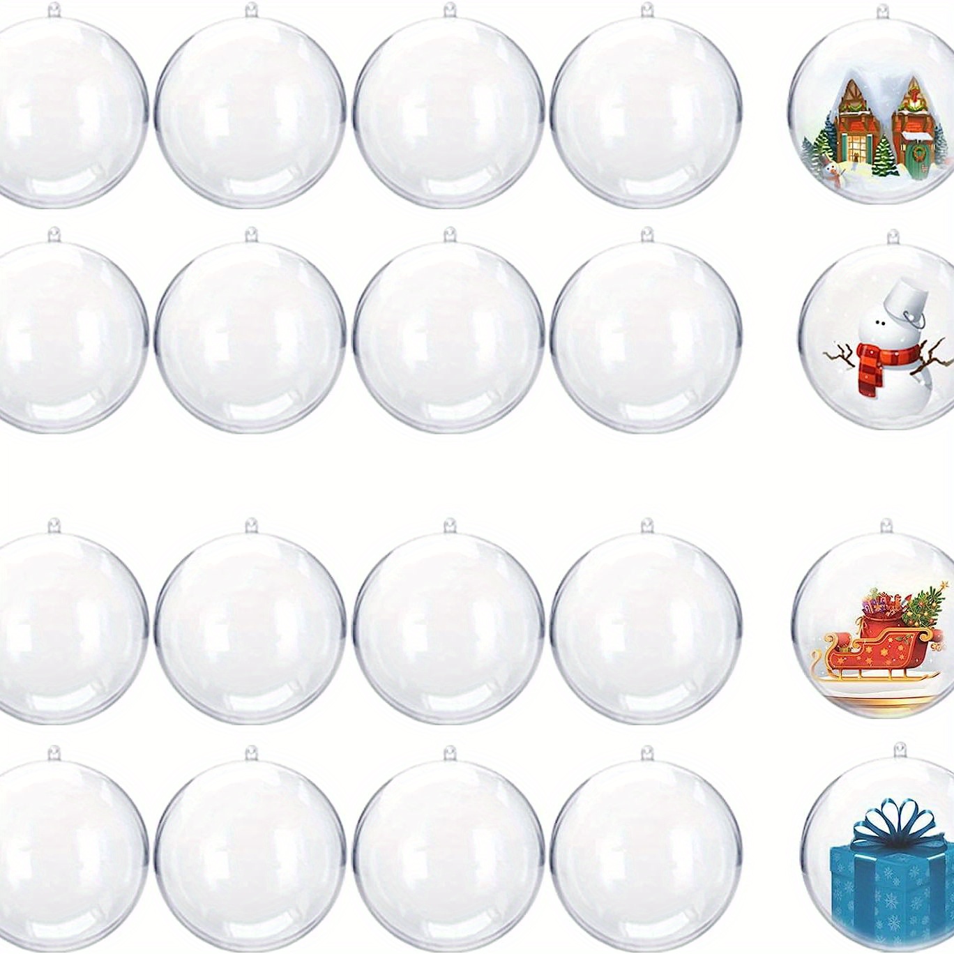 Clear Fillable Ornaments Ball Diy Plastic Christmas Tree - Temu