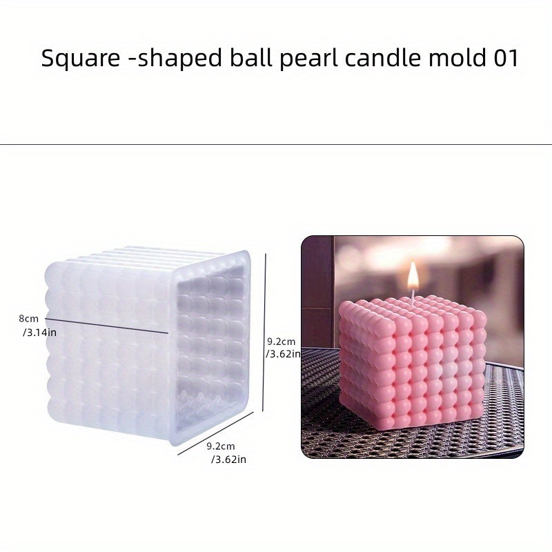 Square Cube Bubble Candle Silicone Mold