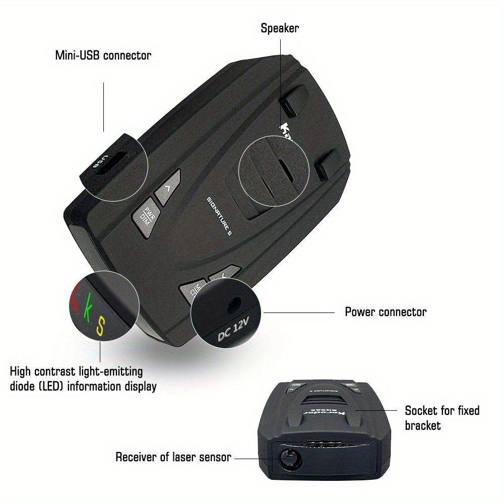 newest multi mode radar detector 360 degree car anti radar detector global universal car speed alarm with signature sg565 details 3