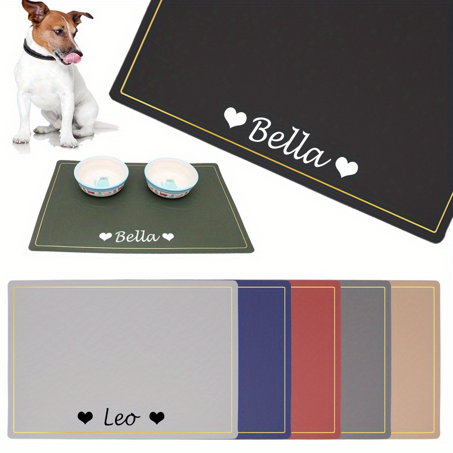 Personalized pet 2024 food mat