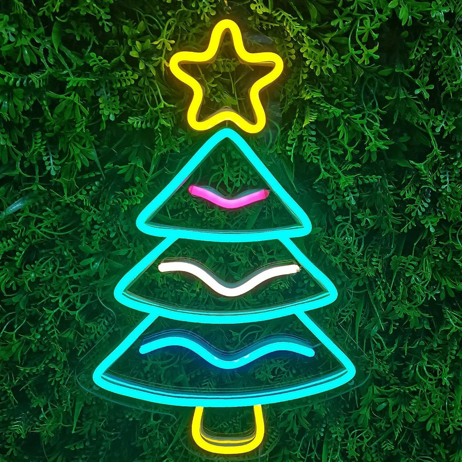 1pc Lumières Au Néon D'arbre De Noël Pour La Décoration De - Temu Canada