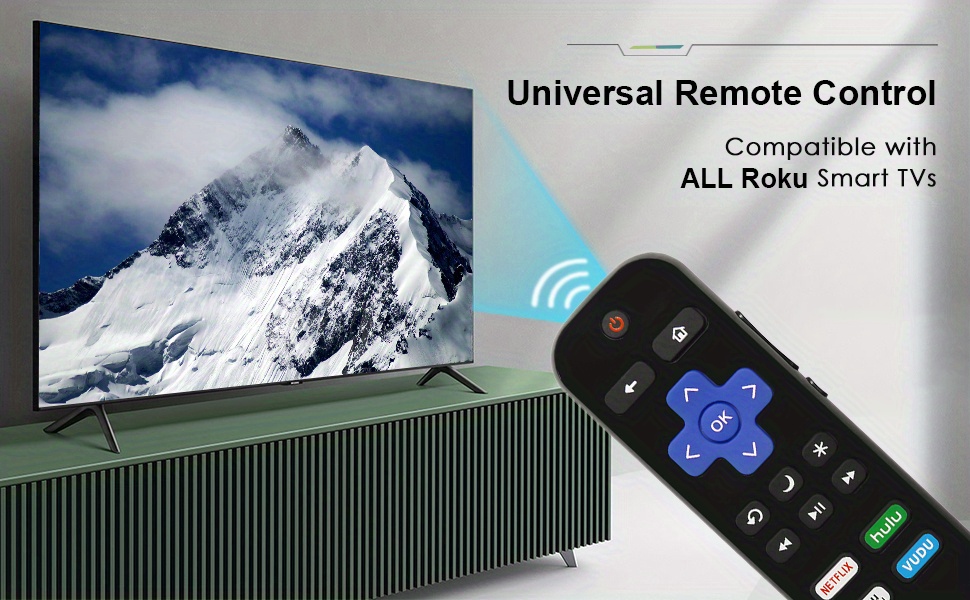 Mando Distancia Compatible Reemplazo Remoto Tv Hisense Tcl-onn-sharp- ,  Botones Netflix, , Hulu, Vudu, 90 Días Protección Comprador