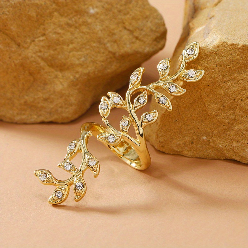Simple And Cool Alloy Branch Finger Ring, European And Retro Exaggerated Ring