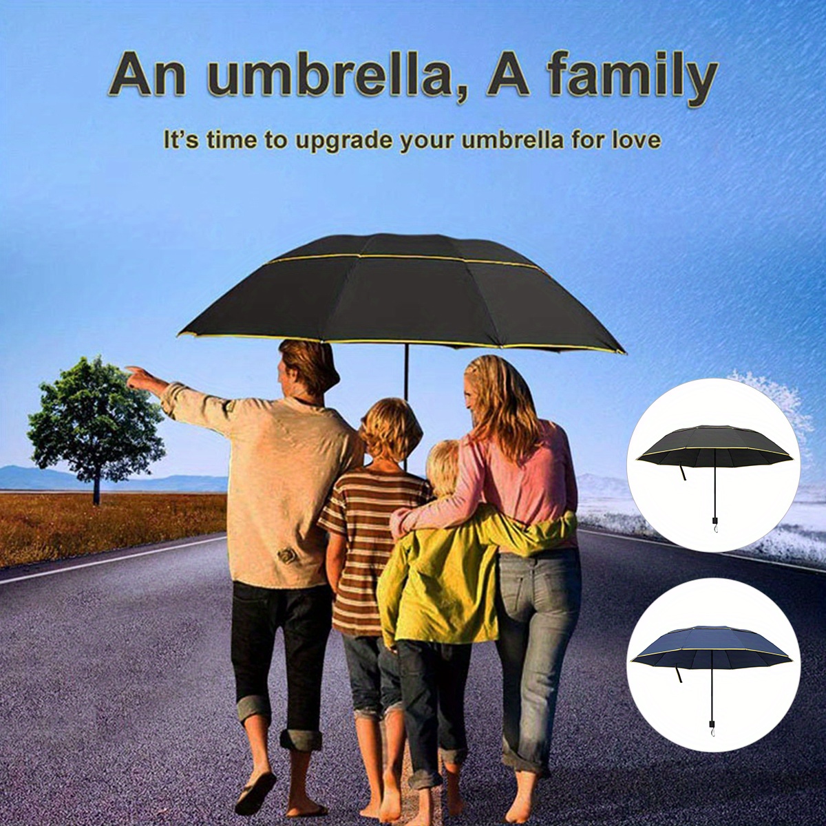 Parapluie Anti-vent À 10 Côtes, Extra Large, Unisexe, Style Simple Et  Moderne, Mode en ligne