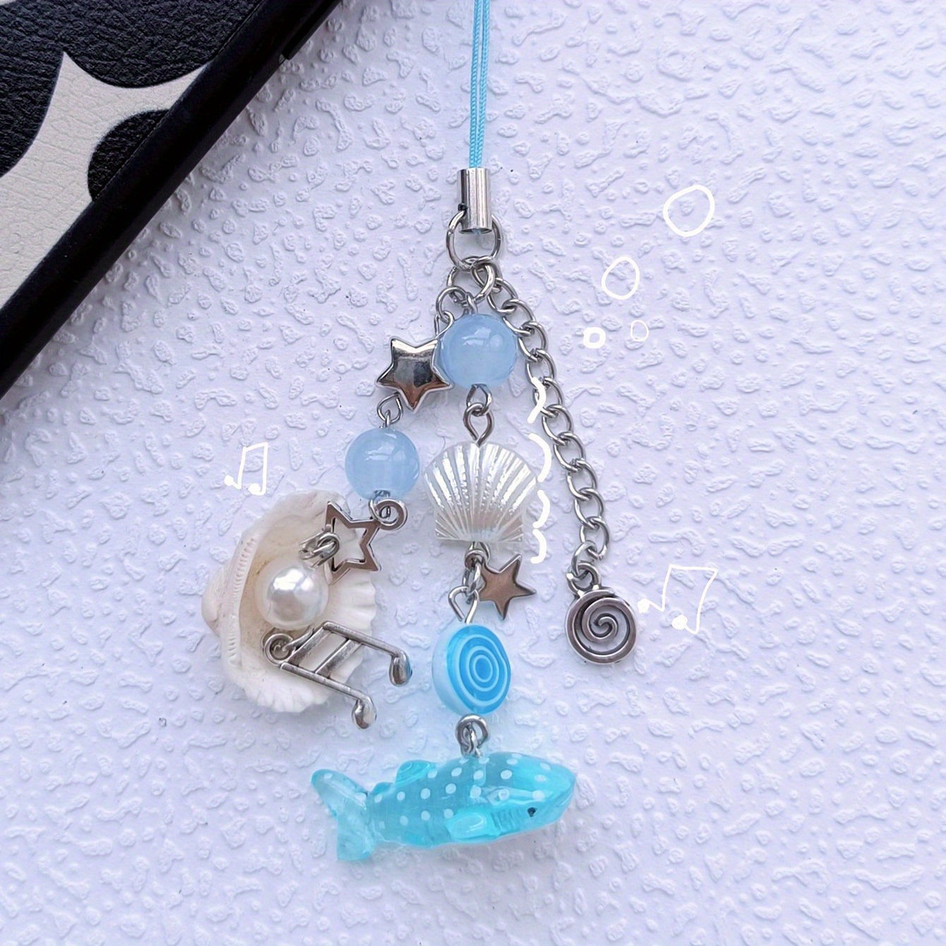 TEMU 1pc Whale Shark Phone Charm