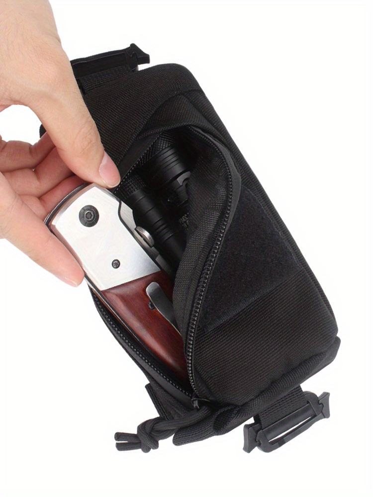 Outdoor Backpack Shoulder Strap Pouch, Clip On Pouch, Backpack Attachment  Bag Phone Storage Bag - Temu