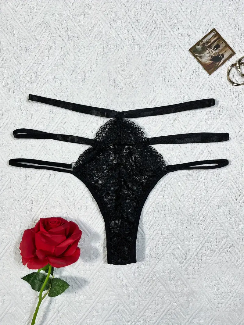 sultry floral lace lingerie set mesh plunge bra and high waist panties for sexy and comfortable underwear details 3
