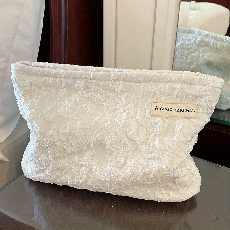 TEMU Floral Print Comestic Bag, Portable Makeup Storage Pouch, Toiletry Organizer & Travel Accessories