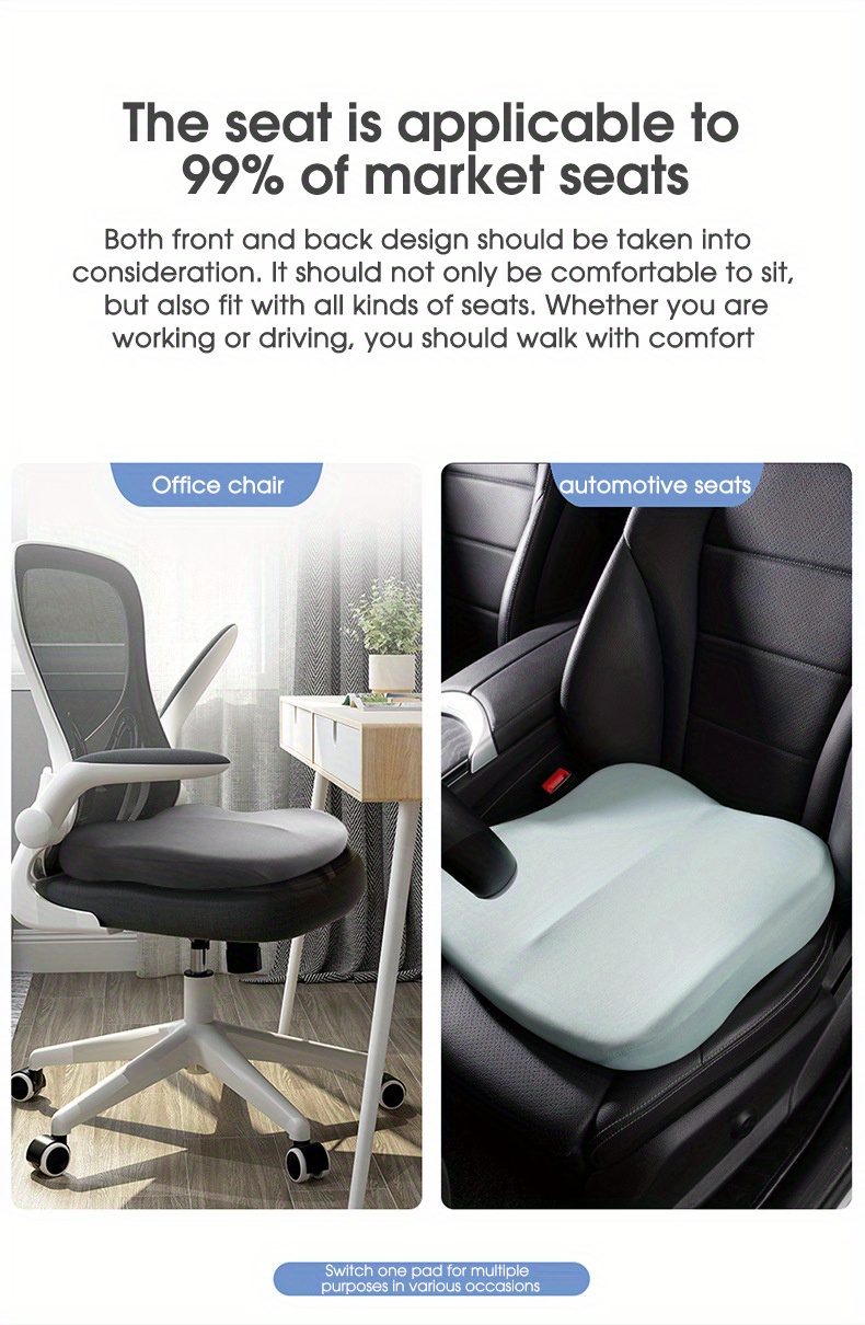 Adult Car Booster Seat Driver Seat Booster Office Chair Cushions Butt Pillow  For Long Sitting Memory