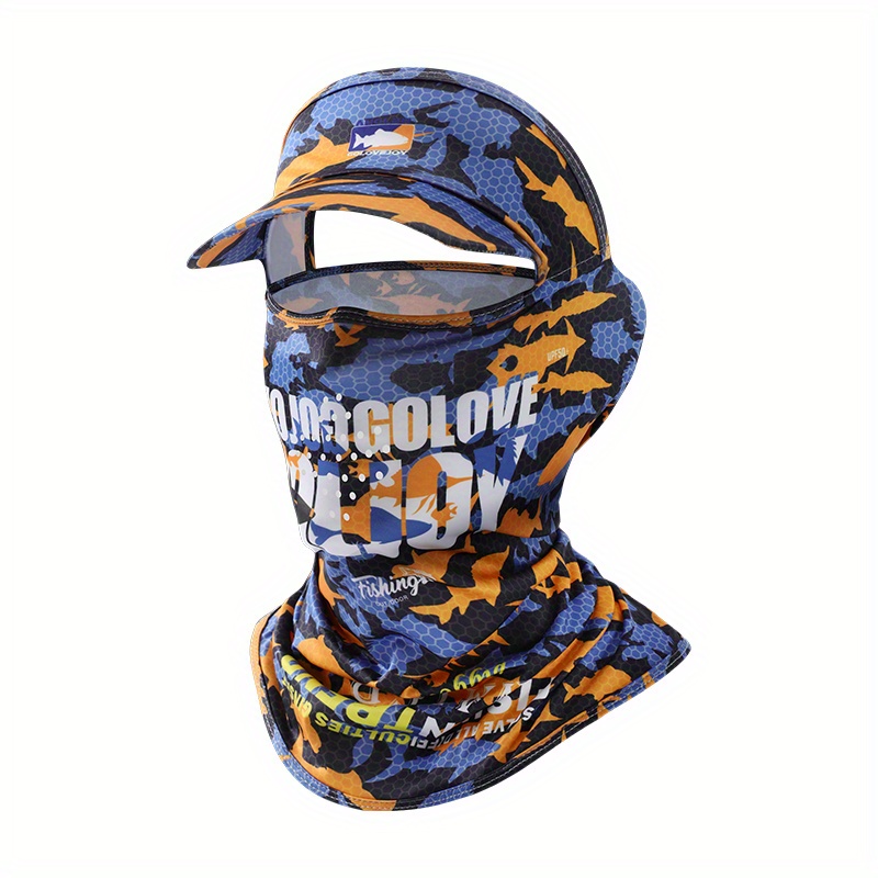 Summer Camouflage Sunscreen Face Mask Soft Cap Breathable