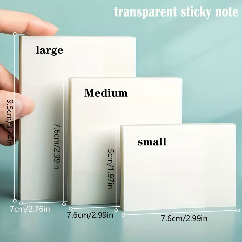 Transparent Sticky Note Pads Memo Waterproof strong stickiness