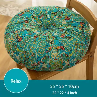 1pc Bohemian Style Thickened Floor Cushion Seat Vintage Moroccan Tatami  Floor Pillow For Meditation Home Decor Round Design For Living Room Bedroom  Of