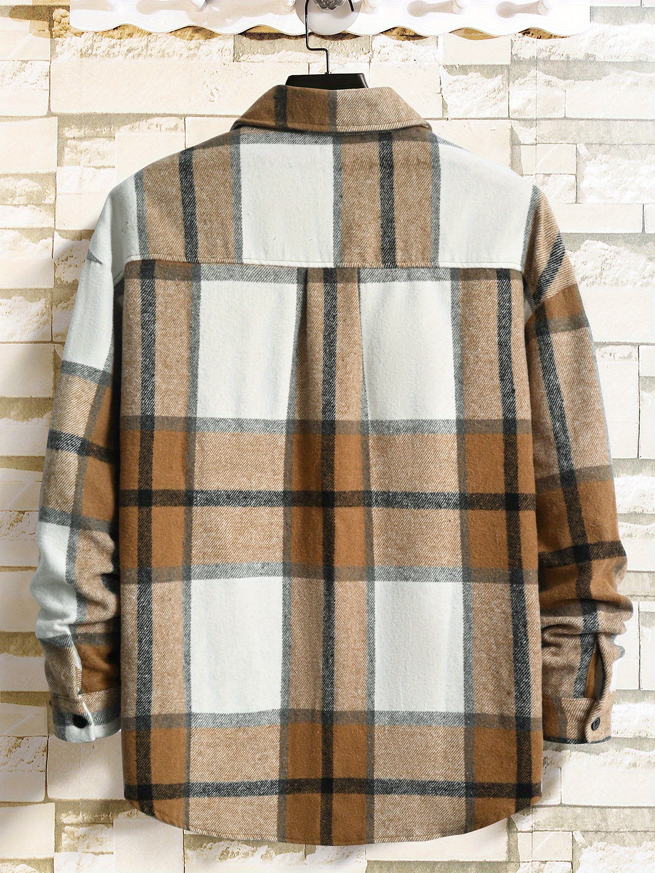 Men's Plaid Retro Shirt Jacket Casual Street Style Button Temu Ireland