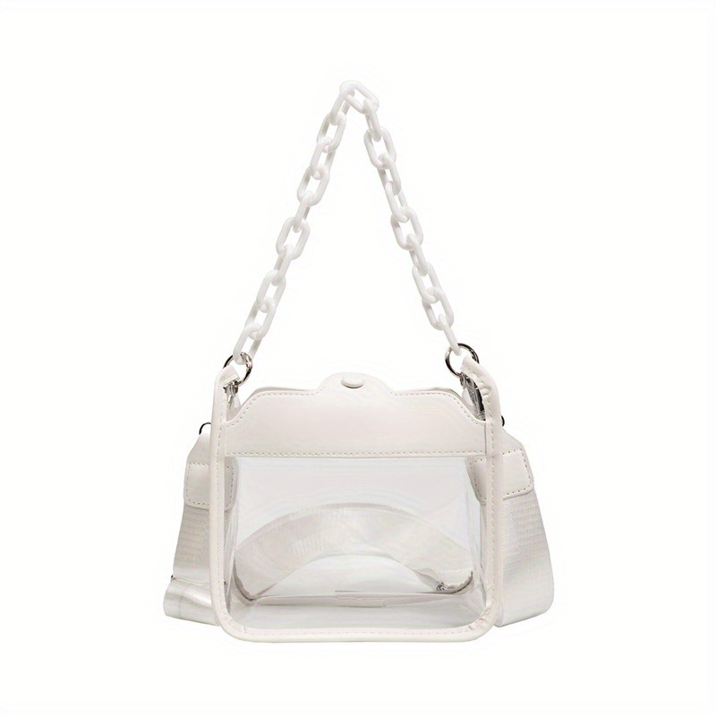 Bolso Transparente Casual Cruzado Bolso Hombro Pvc Moda - Temu