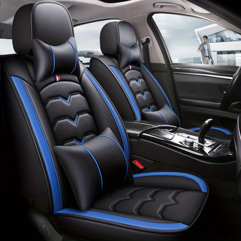 TUPROT Auto Sitzbezüge Full Set Leder Autositzbezug Für Ford KA KA+ Kuga  Maverick Mondeo Orion Geeignet für Autositzbezüge,Schwarz und weiß :  : Auto & Motorrad
