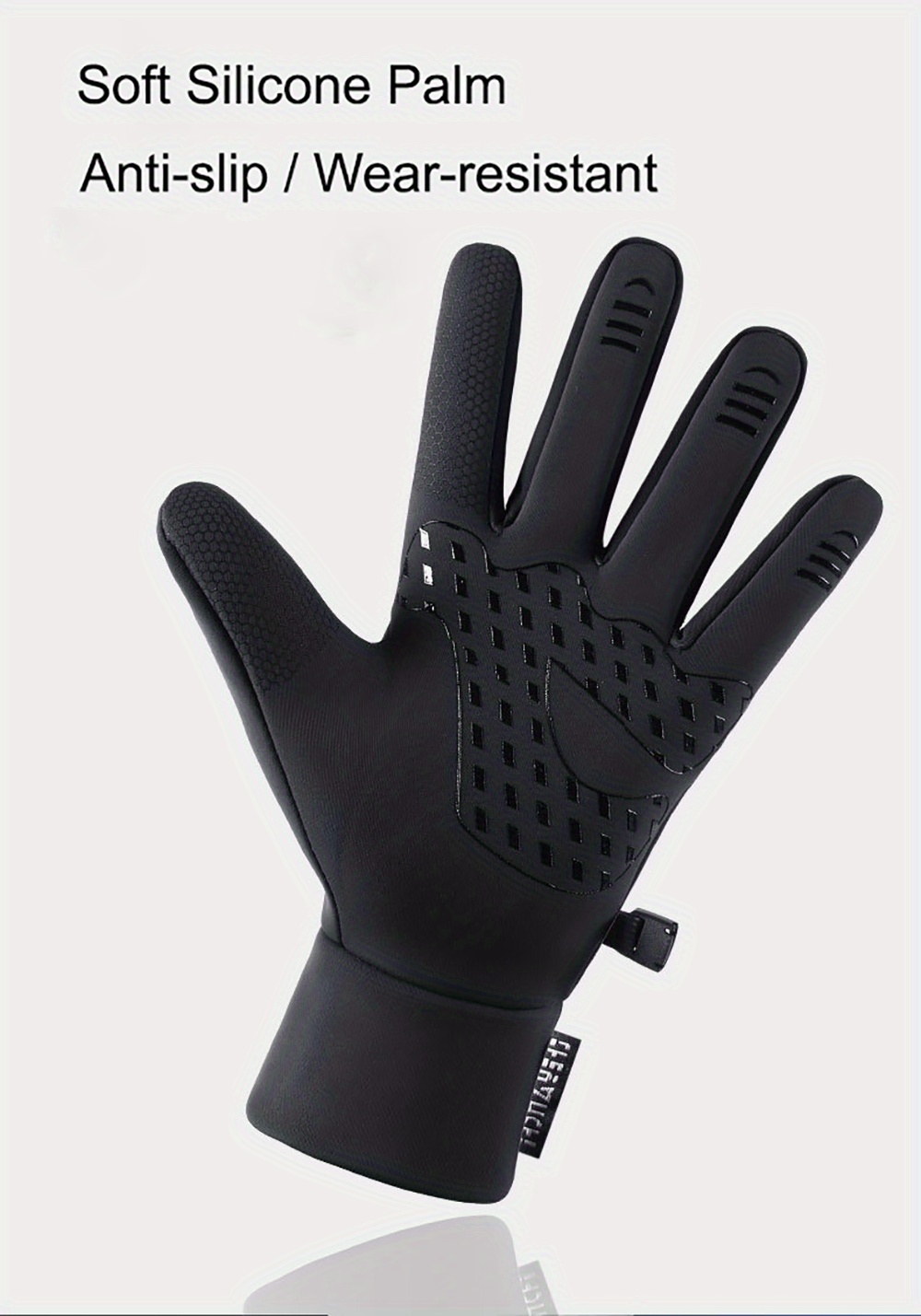 1pair Fashion Winter Gloves Mens Touchscreen Non Slip Waterproof Windproof  Gloves For Cycling Gloves Hiking Sports Ideal Choice For Gifts, Don't Miss  These Great Deals