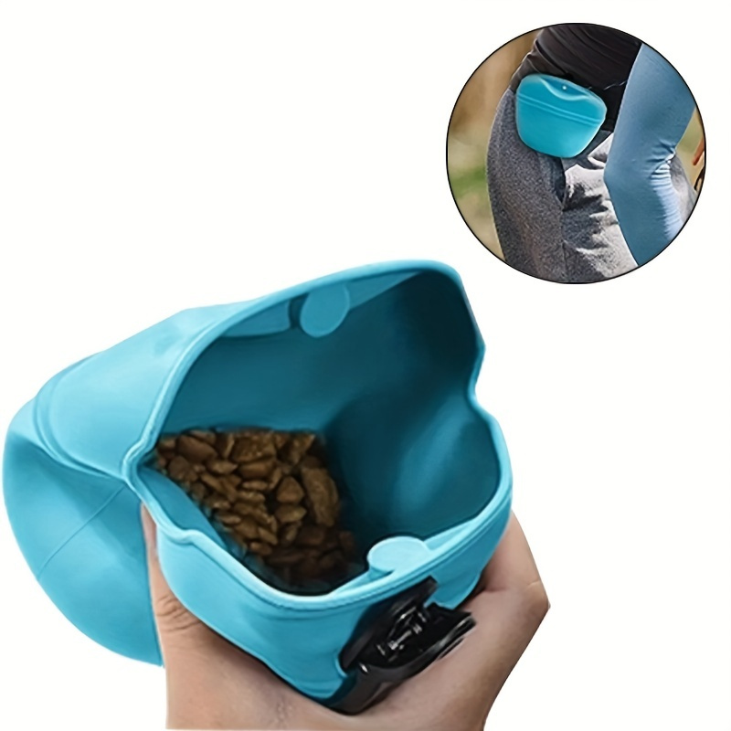 

Silicone Dog Food Bag Portable Dog Snacks Portable Training Dog Container Pet Treat Pouch Pet Supplies