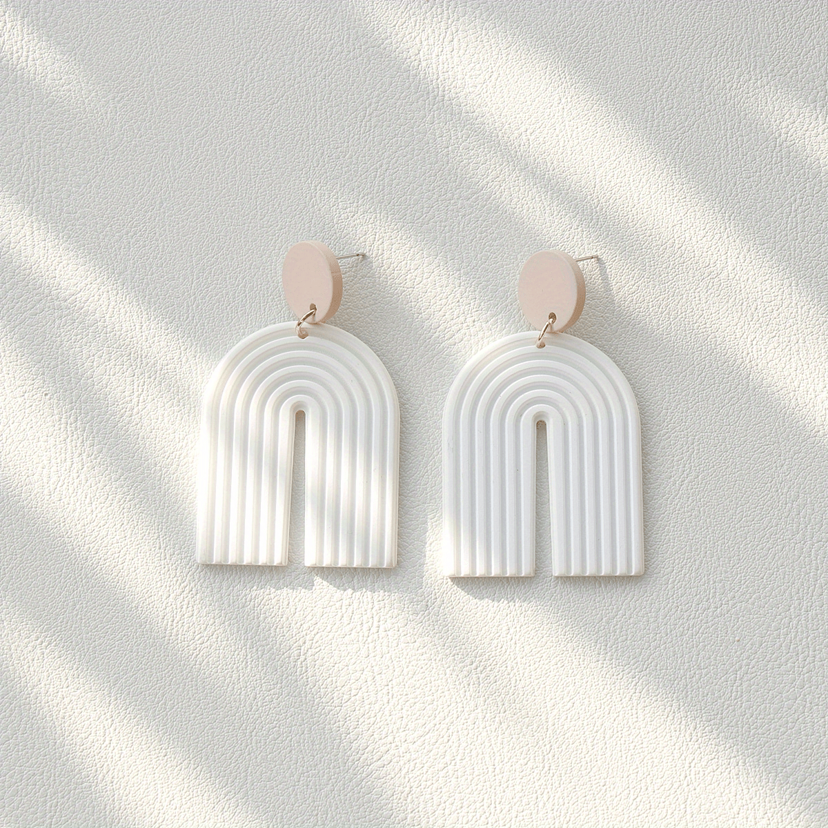 White U Shape Dangle Earrings Polymer Clay Texture Goth Temu Philippines