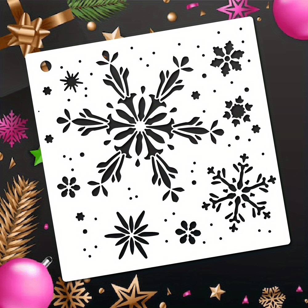 Christmas Snowflake Stencils For Painting Winter Christmas - Temu United  Arab Emirates