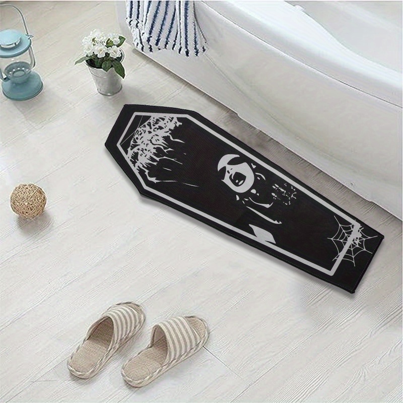 Halloween Bathroom Floor Mat Soft Non slip Bath Rug Machine Washable Welcome Mat