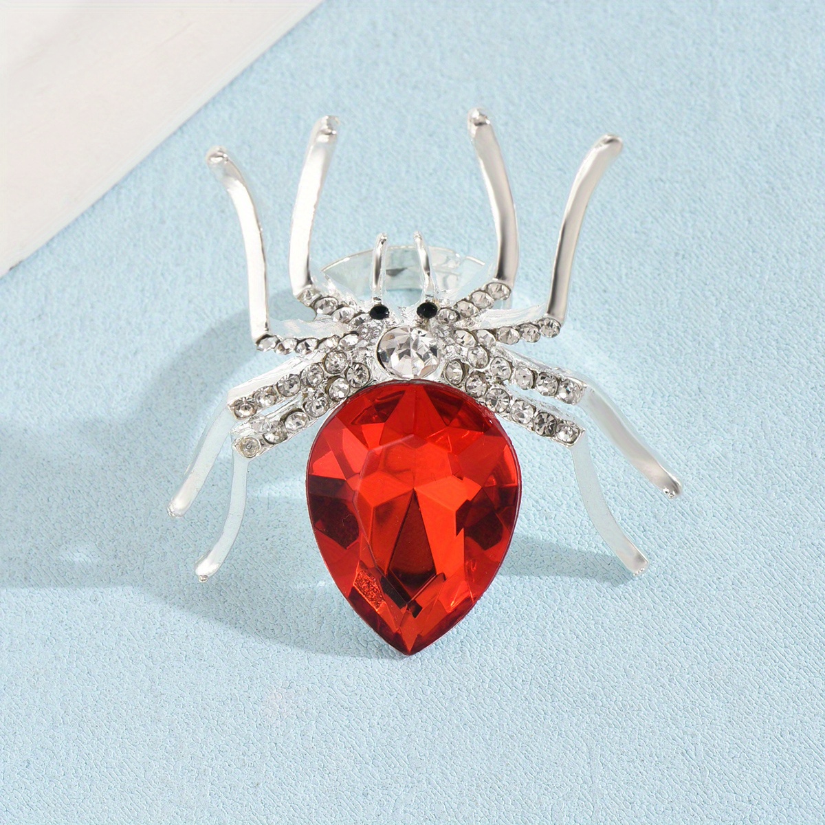 Christmas Spider 30 Red/silver/ Rhinestones 