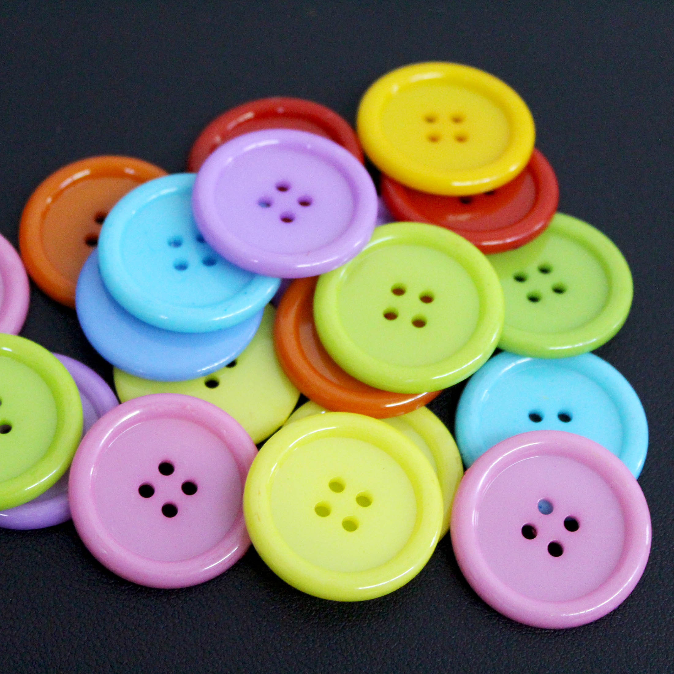 TEMU 330pcs/100pcs/50pcs/30pcs Boutons Colorés 12Mm-30Mm Boutons à Bord Boutons à Yeux Décoration de Collage de Peinture Matériel Pack Boutons de