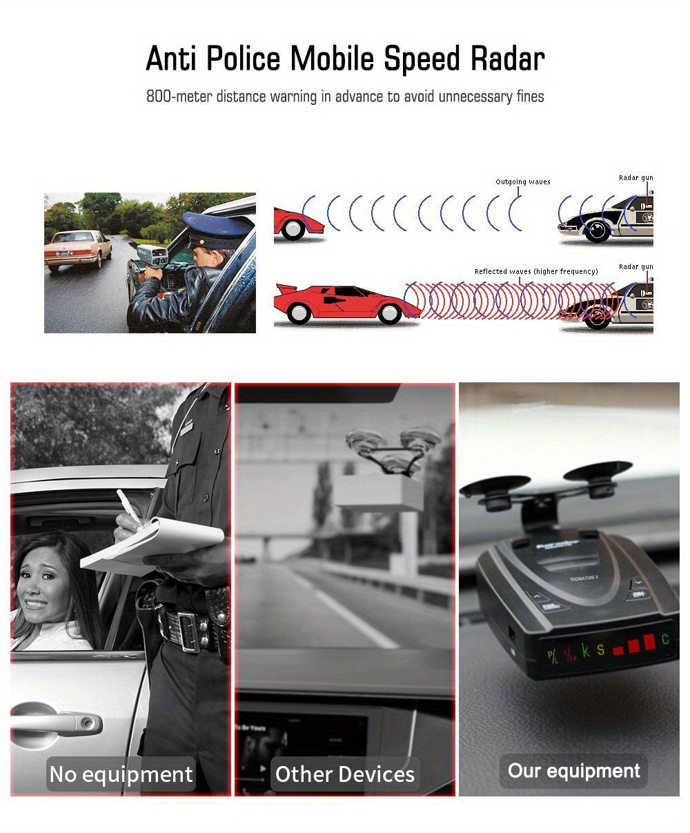 newest multi mode radar detector 360 degree car anti radar detector global universal car speed alarm with signature sg565 details 11