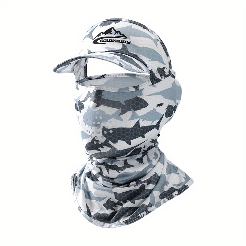 Summer Camouflage Sunscreen Face Mask Soft Cap Breathable
