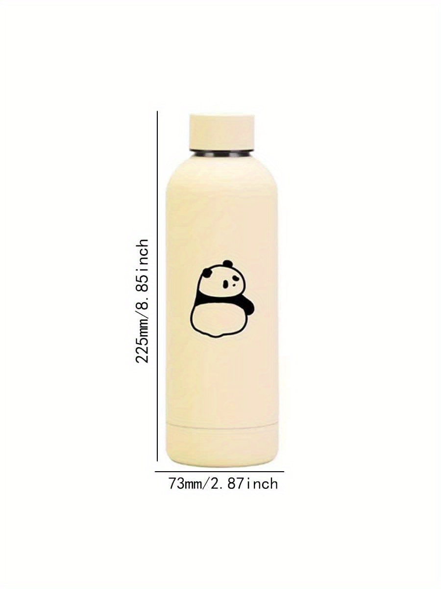 550ML Thermos Bottle Stainless Steel Thermal Water Bottle Cute Frog Panda  With Straw Mug Tumbler Vacuum Flask Cup Portable Kids