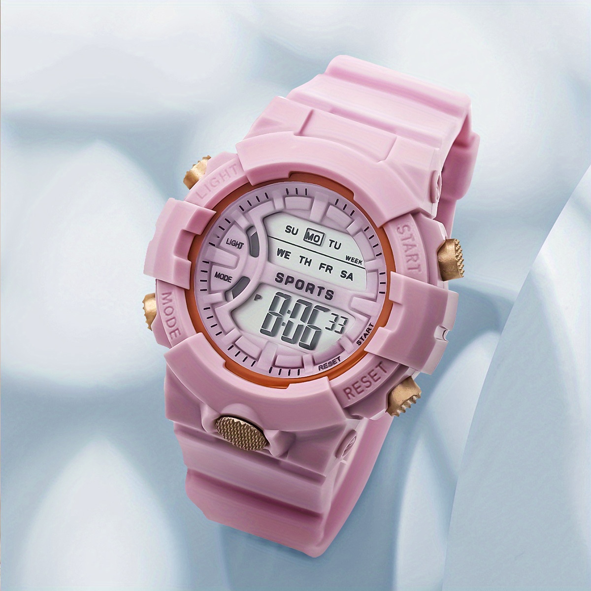 Reloj Deportivo Digital Para Mujer Malubero Color Rosa