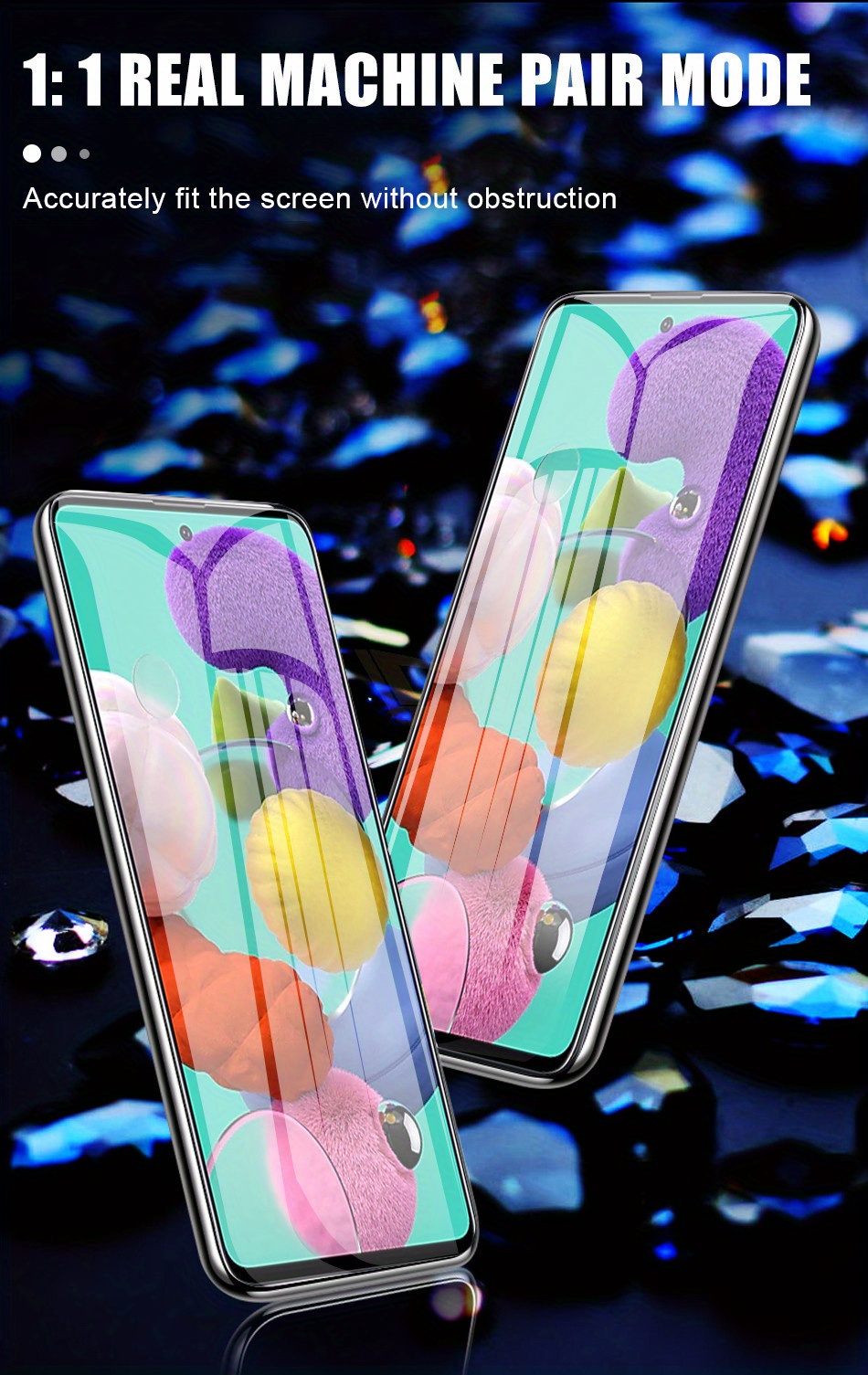 2pcs Full Screen Hydrogel Film for Samsung for galaxy A Series - Anti-Scratch, Anti-Fingerprint, Ultra Thin, High Sensitivity, HD View, Fingerprint Unlock Support, Glossy Finish, Full Coverage Protection, Fingerprint Resistant Screen Protector | Vibrant Design | Ultra Thin Film, Screen Protectors for Smartphones