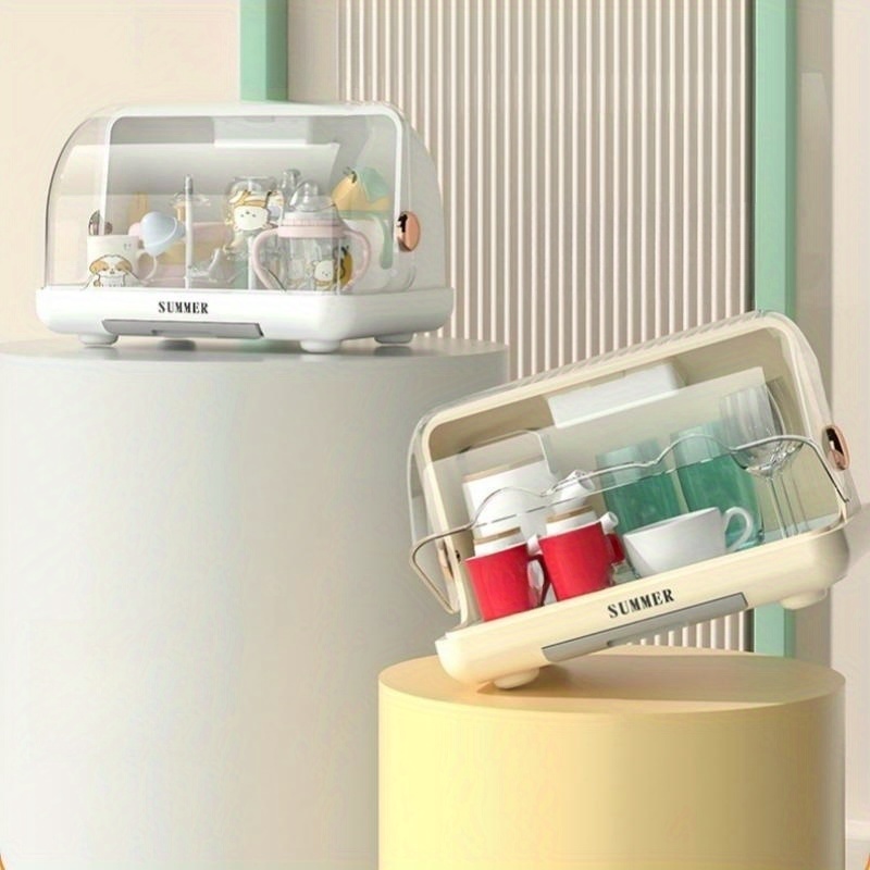 TAMOSH Baby Bottle Drying Rack Storage, Nursing Bottle Storage boxOrganizer  with Cover,Portable Kitchen Cabinet Organizer - Yahoo Shopping